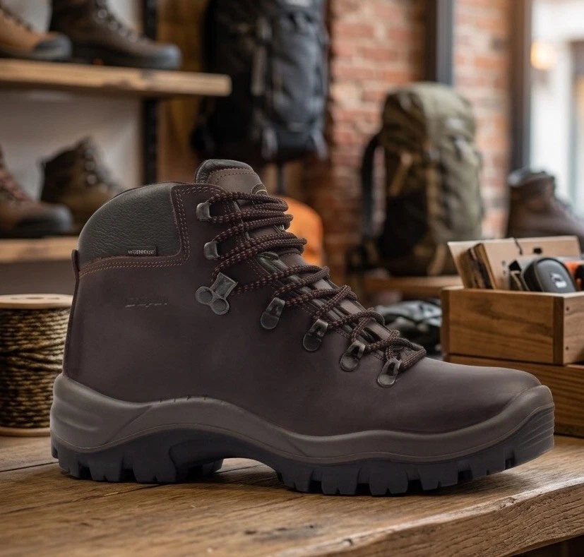 Grisport Peaklander Waterproof Brown Leather Hiking Boots Mens Uk 10 EU 44