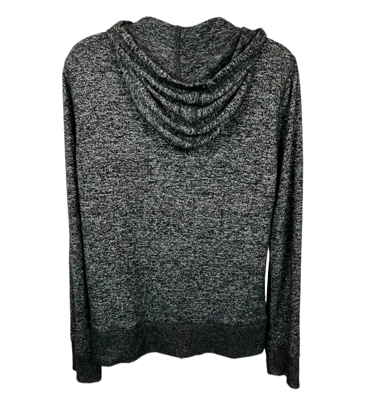 J. Crew Women's Hooded Full Zip Lightweight Knit Jacket Blue Heather