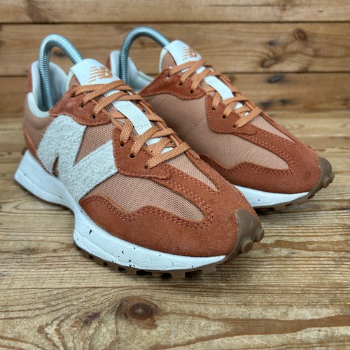 New Balance 327 Zapatillas Mujer Talla UK 4 Caoba Naranja Gamuza Zapatos Informales NB - Imagen 3 de 13