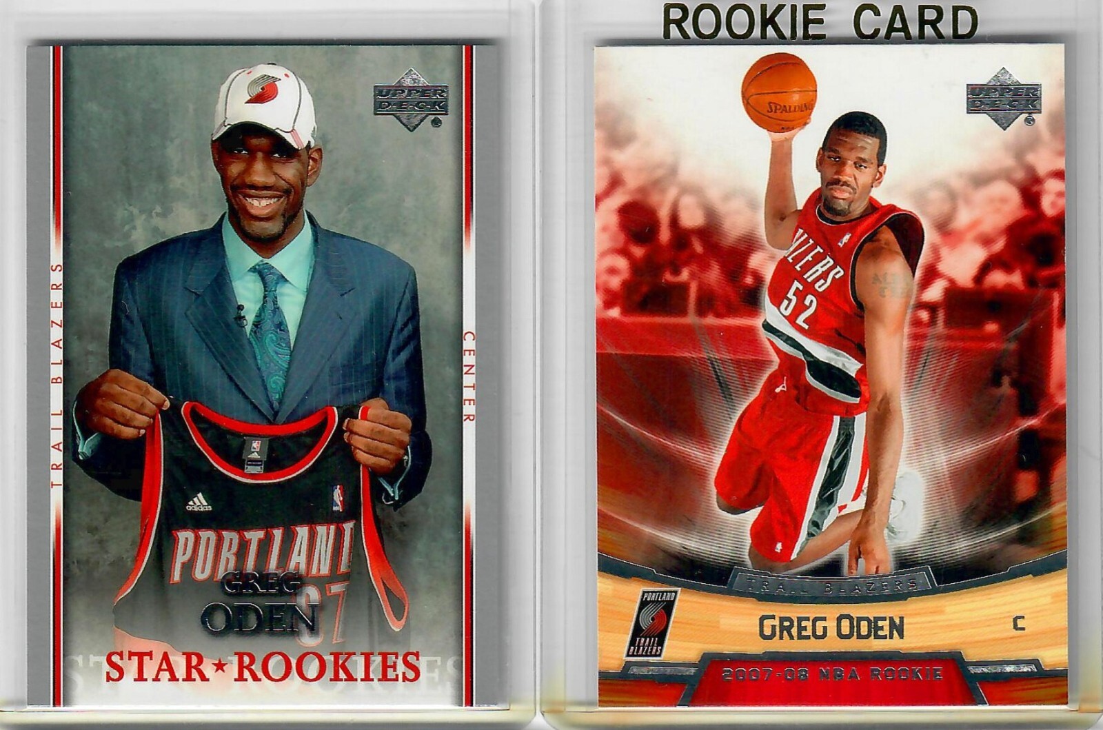 2 card lot - Greg Oden 2007 UD NBA Rookie Box Set #20 & Upper Deck #233 A524