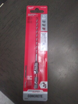 MILWAUKEE 5/32'' X 6'' SHOCKWAVE CARBIDE HAMMER DRILL BIT CONCRETE 48-20-9092 NEW