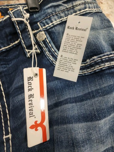 Rock Revival "Sandstorm" Straight Blue Jeans Distressed Gr. 40 Neu mit Etikett - Bild 5 von 15