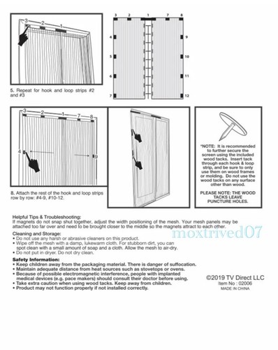 Magnetic Screen Door Heavy Duty Strong Magnets And Mesh Curtain Transparent - Picture 13 of 13