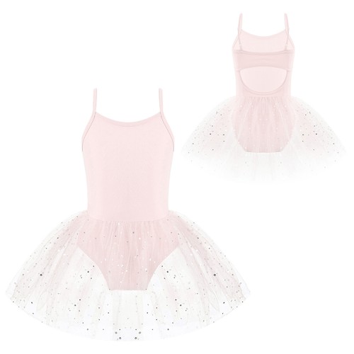 Kids Girls Shiny Sequin Ballet Tutu Dress Leotard Jazz Dance Sleeveless Costume - Picture 16 of 18