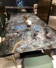 Gray Agate Table – Stylish and Modern Resin River Effect Design