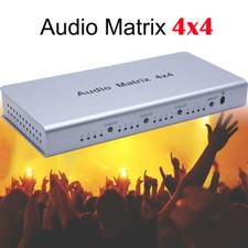 Audio Matrix 4x4 Switch Splitter SPDIF TOSLINK Digital Optical Audio 4 In 4 Out