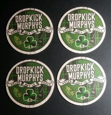 Menge 4pcs Dropkick MURPHY'S Going Aus Softball Musik Drink Untersetzer Set