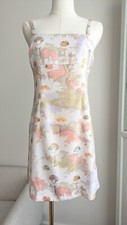 NWT Urban Outfitters Pink Satin Mini Dress Sundress Medium Spring Summer Floral