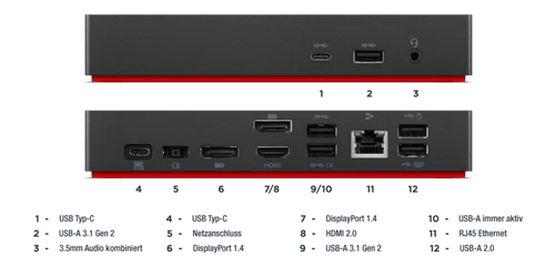 Lenovo Thinkpad Universal USB-C Dock 40AY0090EU SD21B41468