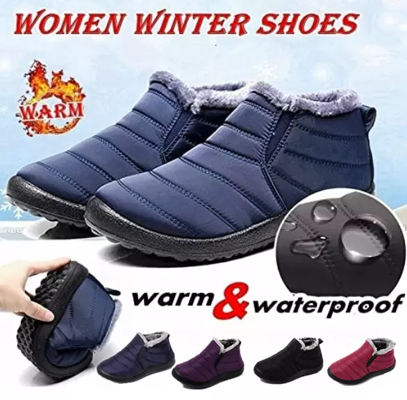  Boojoy Winter Boots Boojoy Winterstiefel Waterproof Slip on  Outdoor Snow Shoes (Brown,5) : Clothing, Shoes & Jewelry