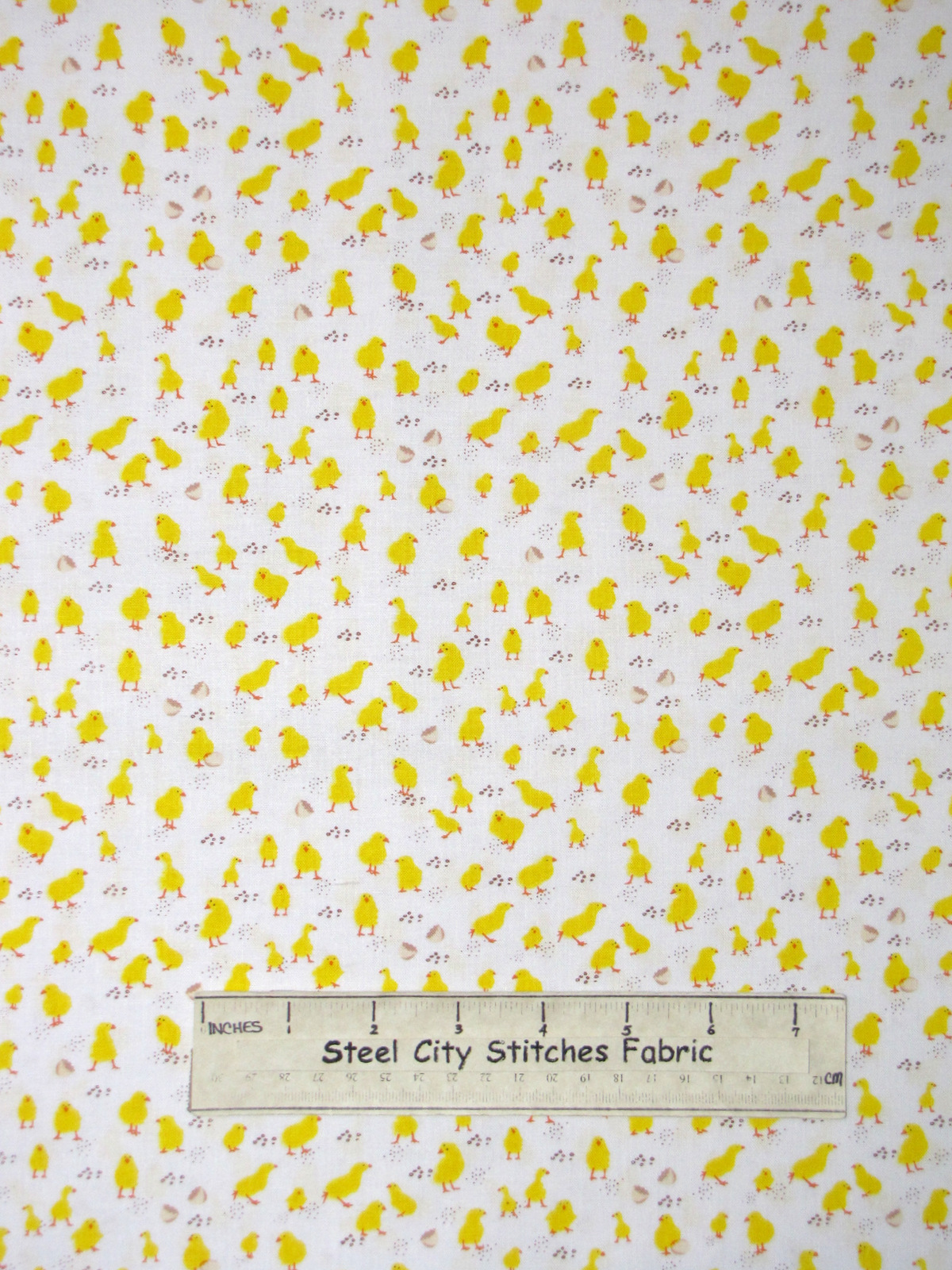 Farm Chicks Eggs Farm Feed Toss Cotton Fabric Timeless Treasures C2951 YARD
