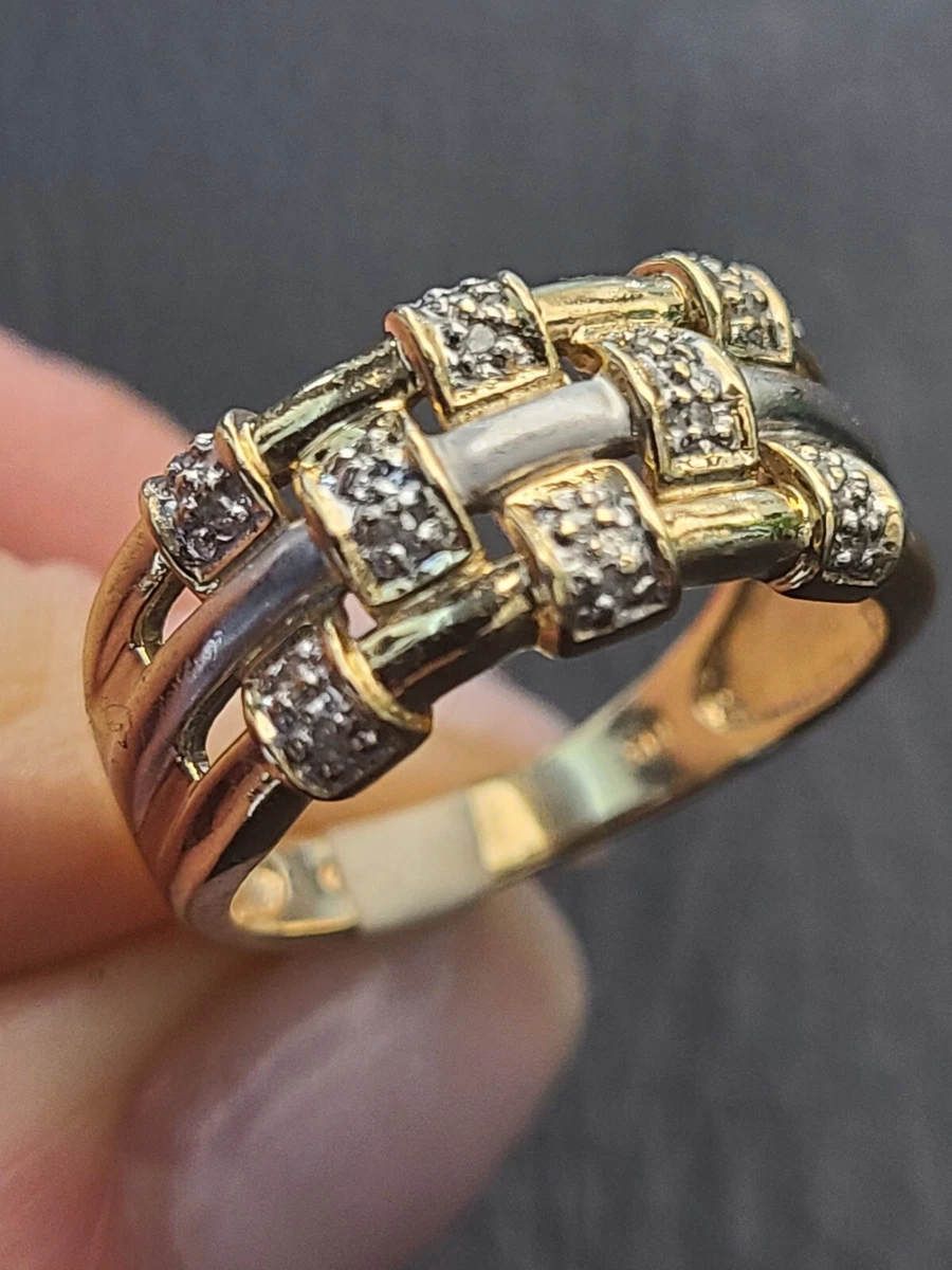 Basket weave deals diamond ring