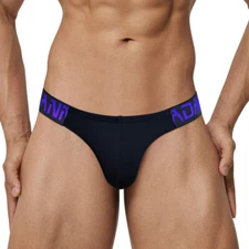 ADANNU Men's Modal Low Waist Underwear Sexy Comfort Patchwork Briefs Underpants