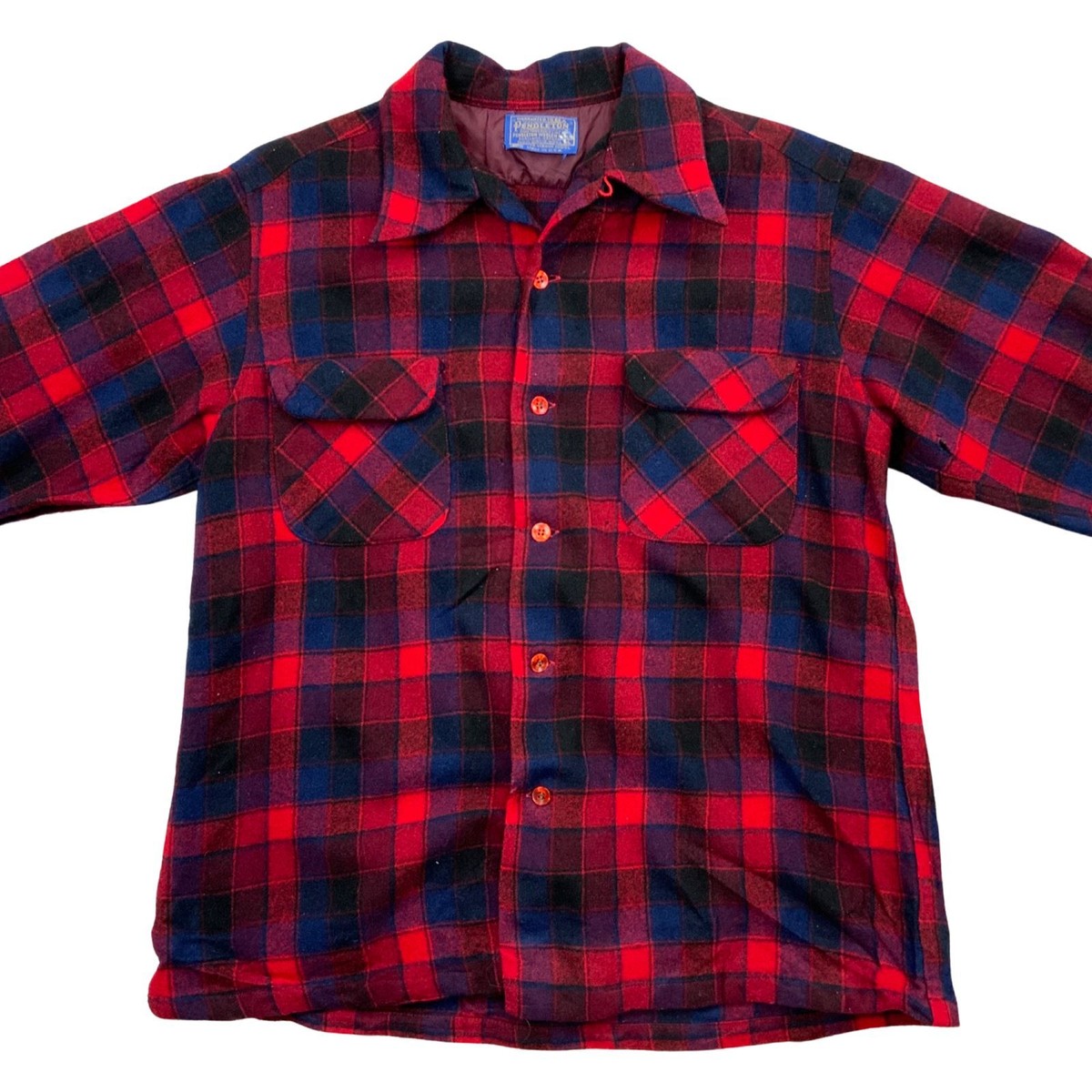 PENDLETON 60s～70s WOOL CHECK SHIRT