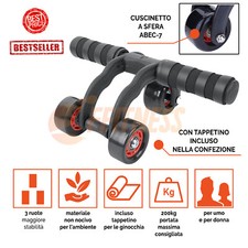 AB ROLLER MACHINE 3 WHEEL XTREME Trainer Body Croquer Glueti Cuisses Abdominal