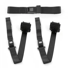ker 1957-1959 Standard 2pt BK Retractable Bench Seat Belt Kit - 3 Belts