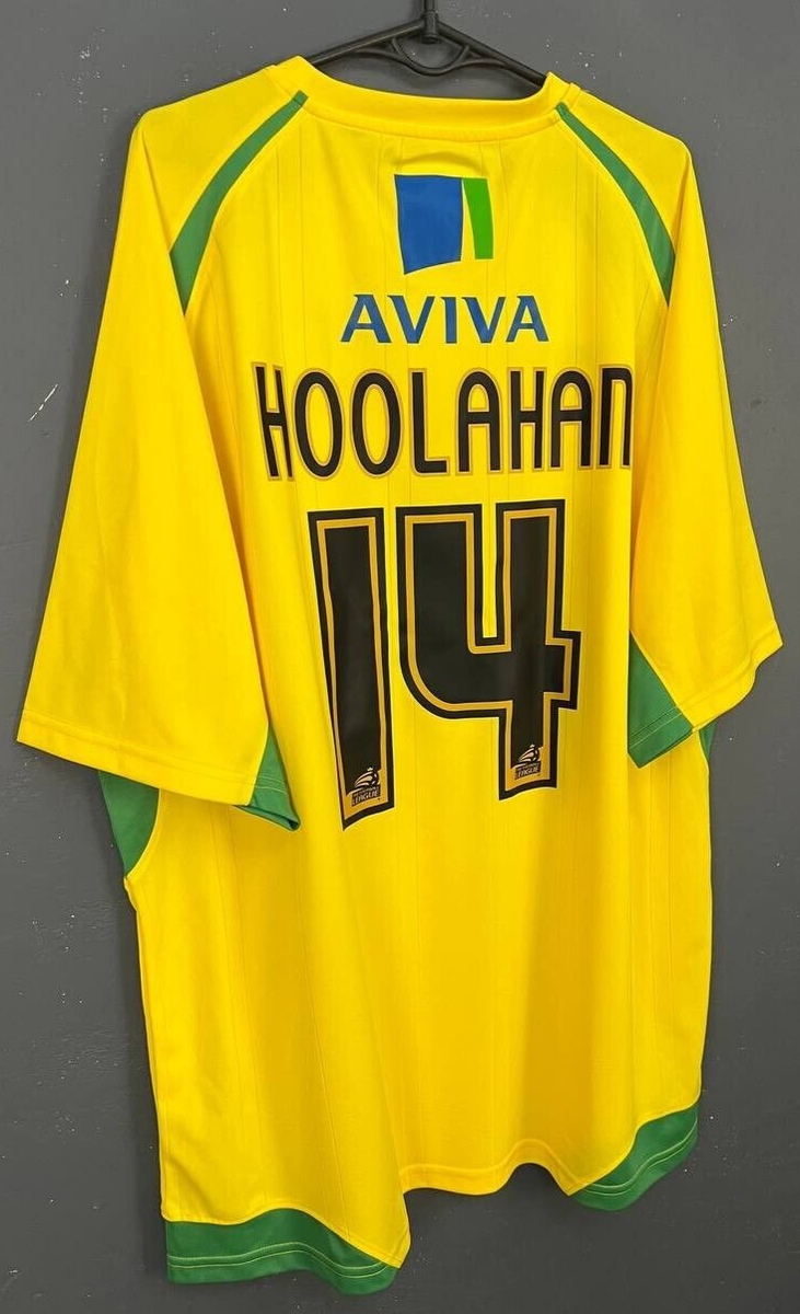 MEN'S HOOLAHAN NORWICH CITY 2010/2011 SOCCER FOOTBALL SHIRT JERSEY