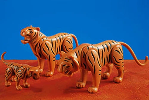 🔥VINTAGE PLAYMOBIL WILDLIFE ANIMALS ACCESSORY #7037 TIGER FAMILY NEW