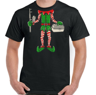 T-shirt Homme Gildan Père Noël Pêcheur – Coton Ringspun, Taille à Choisir, Neuf Sans étiquettes
