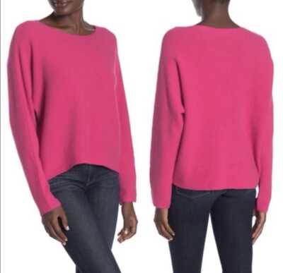 Free Press Scoop Neck Bat Wing Sleeve Pink Sweater Women s Size XXL