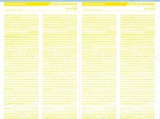 MECANORMA Transfers Lettering 22.14 CLN #284 HELVETICA YELLOW 3.9mm