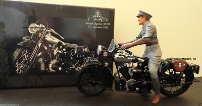 MINICHAMPS 1:12 BROUGH SUPERIOR SS 100 WITH LAWRENCE FIGURE –NEW +