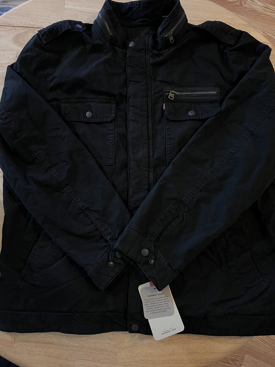 XL Levi's Men's Military Classic Jacket BNWTS $180 Black | eBay
