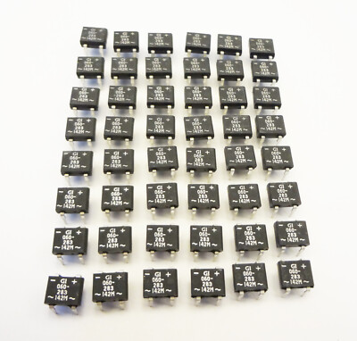 48Pcs  NOS General Instruments Full wave bridge rectifier , 1 A, Dip-6