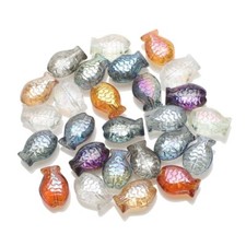 60Pcs Mixed Fish Glass Beads Jewelry Making Beaded DIY Craft Gift Sewing 10x14mm