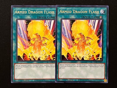 YUGIOH ARMED DRAGON DECK- LV- LEVEL UP- DRAGON THUINDER- WHITE VEIL- FLASH  NM