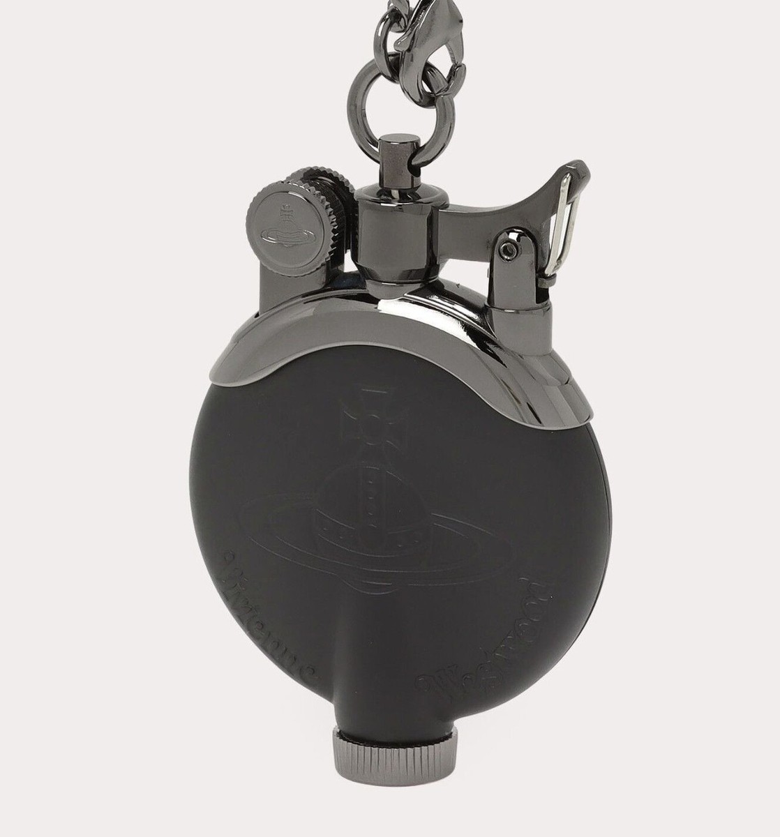 Vivienne Westwood Oil lighter with chain Matte Black with
