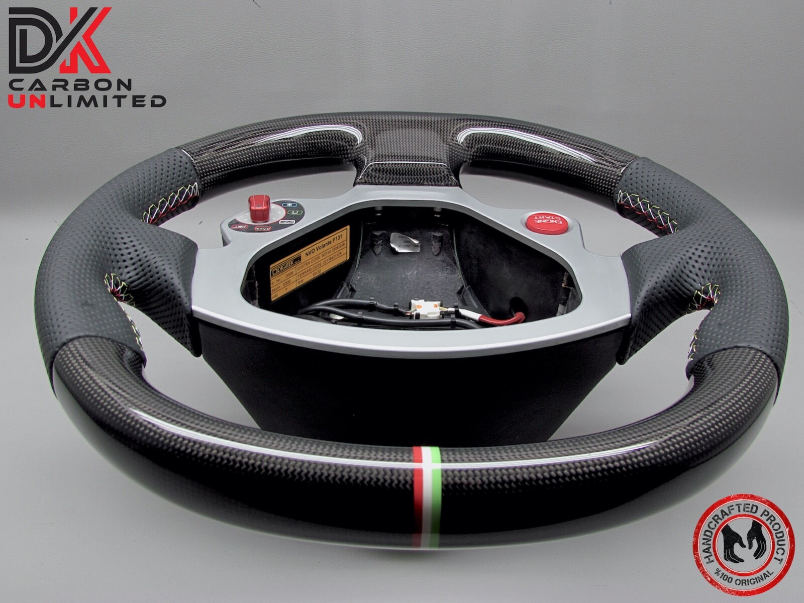 Ferrari F430 Spider Coupe Italian Ring Perforated Thick Carbon Steering Wheel