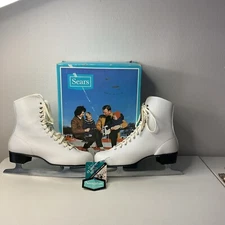 Naugalon Rally Pro Vintage Ice Skates Women’s Size 10 White (Sears)