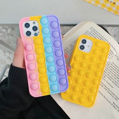 Silicone Phone Case Fashion Rainbow For Iphone Most Models Bubbles Bubble  Wrap