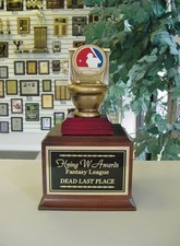 FANTASY BASEBALL LOSER 16 YR LAST PLACE TOILET PERPETUAL TROPHY 