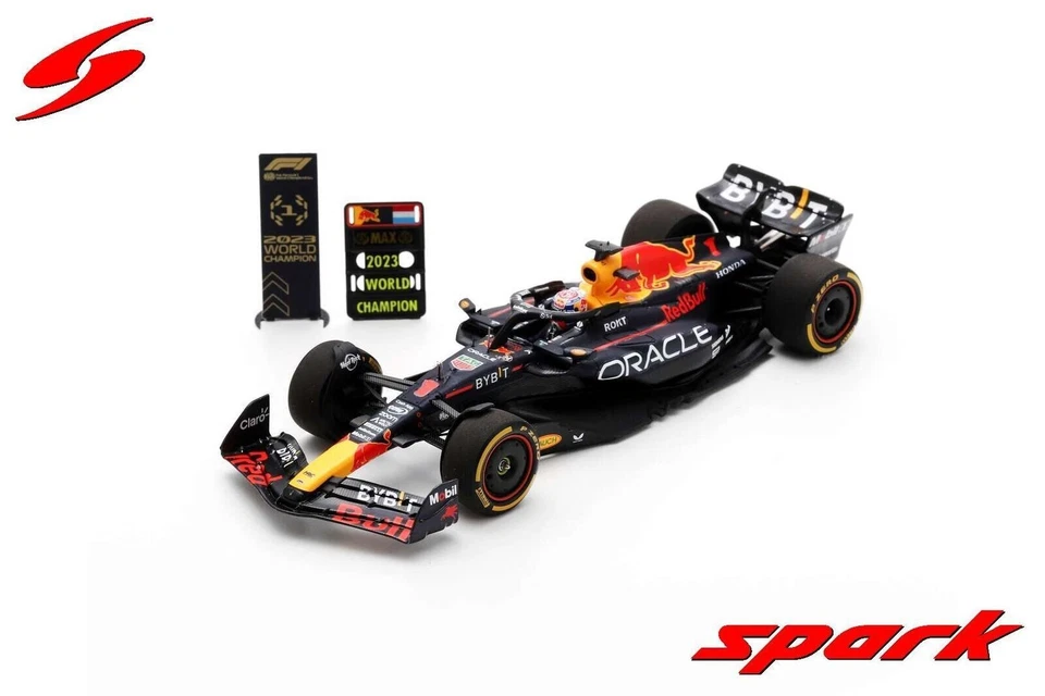 Spark 1/43 Max Verstappen Red Bull RB19 World Champion Qatar GP 2023 - Imagen 3 de 4