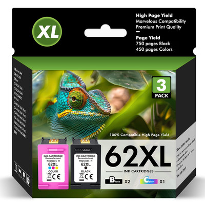 62XL Ink Cartridge High Yield for HP Officejet 5740 5741 Envy 5547 5646 5644 Lot