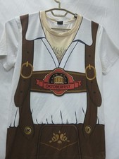 Oktoberfest Costume T-Shirt Large Lederhosen Short Sleeve Tops