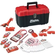 MasterLock 1457E410KA Portable Lockout Toolbox Kit with Thermoplastic Padlocks