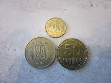 M&uuml;nze 2 x 50 + 10 Kopijok Ukraine 2010 und 2013
