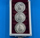 Lot 3 Chikorita  Bayleef  Meganium ( complete coins ) Pokemon METAL silver JP