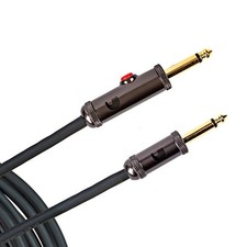 D'Addario 20' Circuit Breaker Cable with Latching Cut-Off Switch, Straight Plug