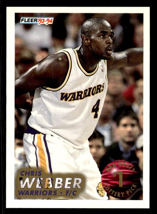 Chris Webber 1993-94 Fleer 1993 NBA Draft Lottery Pick Exchange #1 Warriors ESE