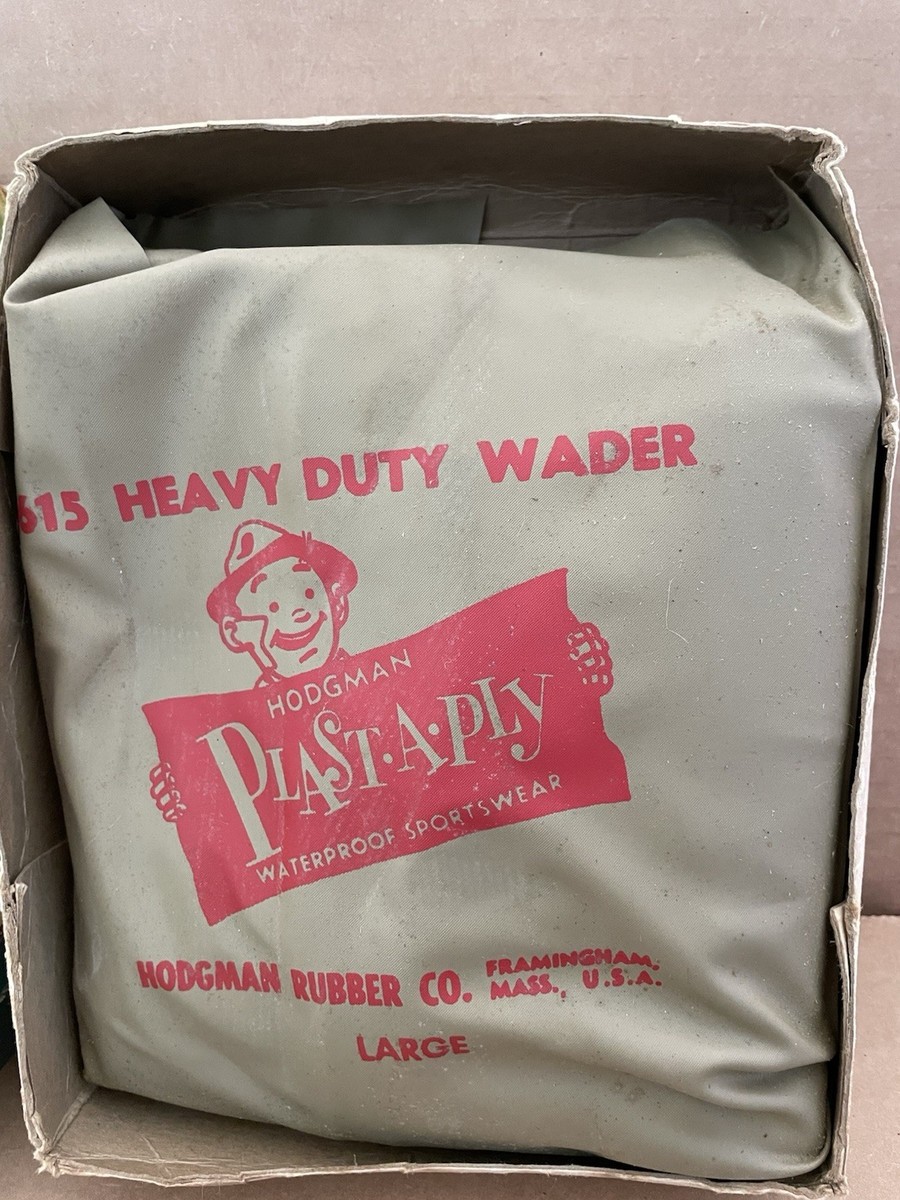 Vintage Hodgman Plast A Ply Waterproof Sportswear Regular Wader No 614 Size L