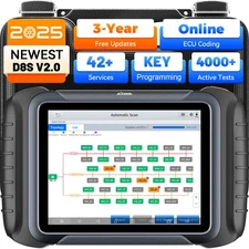 2025 XTOOL D8S V2.0 Auto Diagnostic OBD2 Scanner ECU Coding Topology 42+Services