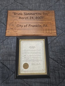 Bruno Sammartino Franklin PA city Key Proclamation From Estate WWF wrestling 