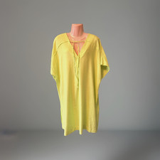 Ladies NEXT Lime Green  Linen Blend Dress / Cover Up Size M  14-18 BNWOT