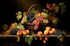 Classical Still Life Fruit Canvas Home Decor Wall Art Posters Prints Painting 08