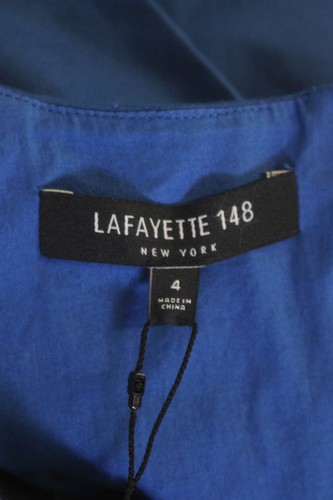 Lafayette 148 New York Womens Cotton Short Sleeve Solid Sheath Dress Blue Size 4 - Bild 5 von 7