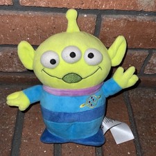 Disney Store Pixar Toy Story Alien Plush Pizza Planet Blue Suit 7"